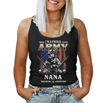 Im A Proud Army Nana Veteran Fathers Day 4Th Of July Women Tank Top Basic Casual Daily Weekend Graphic - Seseable