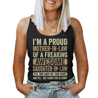 Im A Proud Mother In Law Funny From Daughter In Law Women Tank Top Basic Casual Daily Weekend Graphic - Thegiftio UK