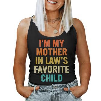 Im My Mother In Laws Favorite Child Funny Parent Men Women Women Tank Top Basic Casual Daily Weekend Graphic - Thegiftio UK