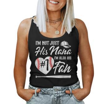 Im Not Just His Nana Im His Number One Fan Baseball Cute Women Tank Top Basic Casual Daily Weekend Graphic - Thegiftio UK