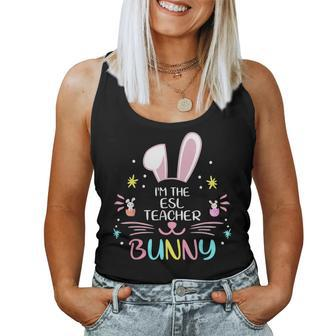 Im The Esl Teacher Bunny Easter Day Rabbit Family Matching Women Tank Top Basic Casual Daily Weekend Graphic - Seseable