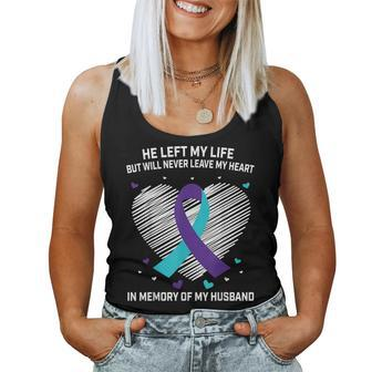 In Memory Of Husband Suicide Awareness Prevention Wife Women Women Tank Top Basic Casual Daily Weekend Graphic - Seseable