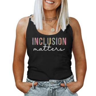 Inclusion Matters Equality Special Education Teacher Women Women Tank Top Basic Casual Daily Weekend Graphic - Seseable