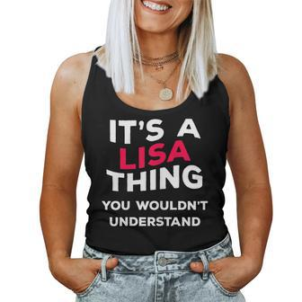 Its A Lisa Thing Funny Name Gift Women Girls Women Tank Top Basic Casual Daily Weekend Graphic - Seseable