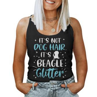 Its Not Dog Hair Its Beagle Glitter Funny Beagle Dog Mom Women Tank Top Basic Casual Daily Weekend Graphic - Seseable