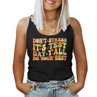 Its Test Day Yall Funny Testing Day For Teacher Or Student Women Tank Top Basic Casual Daily Weekend Graphic - Thegiftio UK