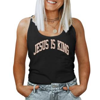 Jesus Is King Love Like Jesus Aesthetic Retro Vintage Women Women Tank Top | Mazezy
