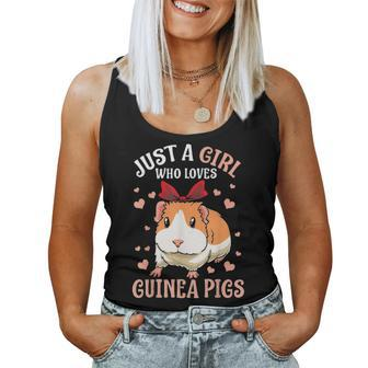 Just A Girl Who Loves Guinea Pigs Lover Mom Girls Cavy Gift Women Tank Top Basic Casual Daily Weekend Graphic - Seseable