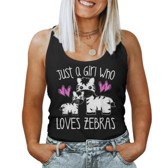Just A Girl Who Loves Zebras Mom Baby Toddler Kid Women Gift Women Tank Top Basic Casual Daily Weekend Graphic - Seseable