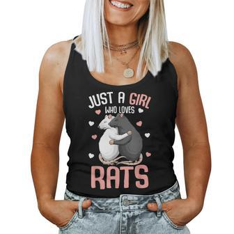 Just A Girl Who Loves Rats Kids Girls Women Rat Lover Women Tank Top | Mazezy