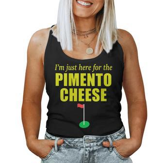 Womens Im Just Here For The Pimento Cheese Golf Women Tank Top | Mazezy