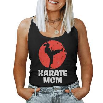 Karate Mom Ponytail Kick Japanese Martial Arts Women Gift Women Tank Top Basic Casual Daily Weekend Graphic - Seseable