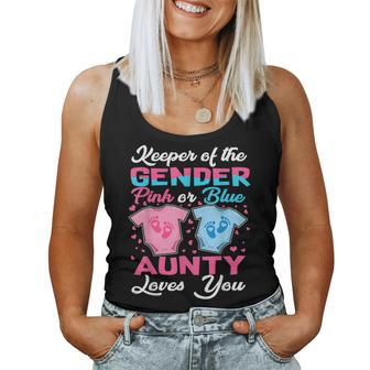 Keeper Of The Gender Aunty Loves You Baby Announcement Women Tank Top | Mazezy