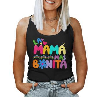 La Mama Mas Bonita Retro Groovy Spanish Women Tank Top | Mazezy