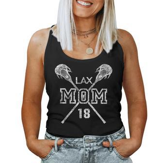 Lax Mom 18 Lacrosse Mom Player Number 18 Mothers Day Gifts Women Tank Top Basic Casual Daily Weekend Graphic - Thegiftio UK