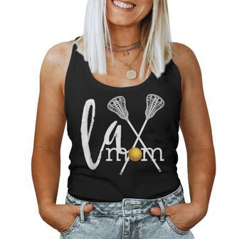 Lax Mom With Lacrosse Sticks And Ball Lax Player Mom Women Tank Top Basic Casual Daily Weekend Graphic - Thegiftio UK