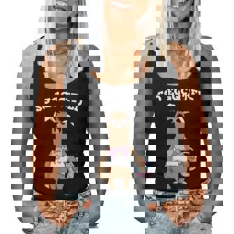 Lazy Bunny Funny Sloth With Easter Rabbit Ears So Eggcited Women Tank Top Basic Casual Daily Weekend Graphic - Seseable