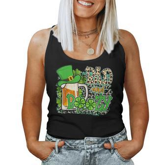Leopard St Patricks Day Bad And Boozy Beer Drinking Irish Women Tank Top Basic Casual Daily Weekend Graphic - Seseable