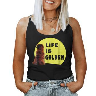 Life Is Golden Retriever T Best Mom Dad Novelty Women Tank Top | Mazezy