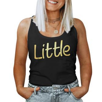 Little Matching Big Gold Brother Sister Sorority Women Tank Top | Mazezy