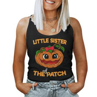 Little Sister Of The Patch Matching Halloween Pumpkins Women Tank Top | Mazezy