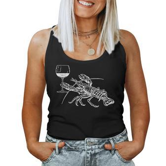 Lobster Wine Drinking Beach Cruise Vacation Women Tank Top | Mazezy