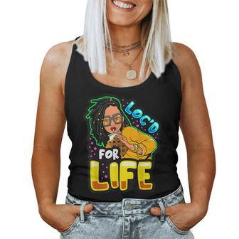 Locd For Life Funny Locs Black Queen Dreadlocks Women Girls Women Tank Top Basic Casual Daily Weekend Graphic - Seseable