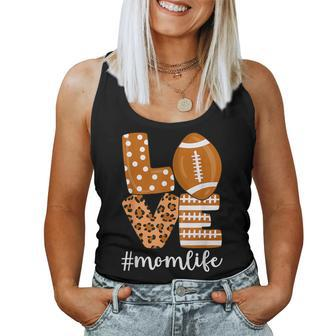 Love Football American Mom Life Player Leopard Women Tank Top | Mazezy