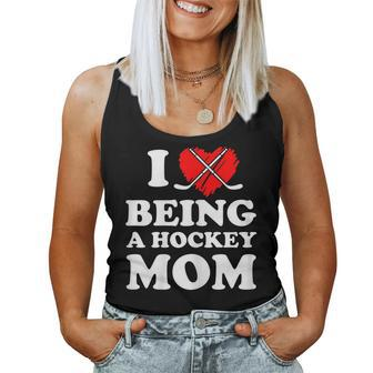 I Love Being A Hockey Mom Costume Hockey Player Mommy Women Tank Top | Mazezy