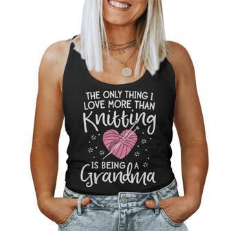 Love Knitting For Women Grandma Mother Yarn Knit Women Tank Top Basic Casual Daily Weekend Graphic - Seseable