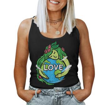 Love Mother Earth Planet Hug Nature Environment Earth Day Women Tank Top Basic Casual Daily Weekend Graphic - Thegiftio UK