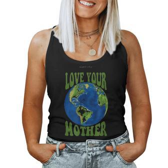 Love Your Mother Earth Planet Earth Day Climate Change Art Women Tank Top Basic Casual Daily Weekend Graphic