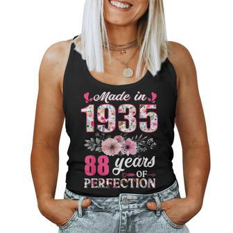 Made In 1935 Floral 88 Year Old 88Th Birthday Women Women Tank Top | Mazezy