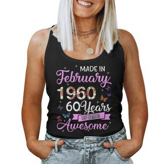 Womens Made In February Girl 1960 60Th Birthday 60 Years Old Women Tank Top | Mazezy