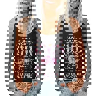 Made In 1968 Floral 55 Years Of Being Awesome 55Th Birthday Women Tank Top Basic Casual Daily Weekend Graphic - Seseable