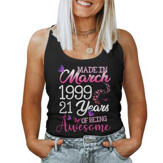 Womens Made In March Girl 1999 21St Birthday 21 Years Old Women Tank Top | Mazezy
