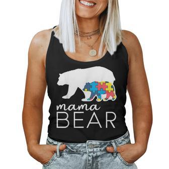 Mama Bear Autism Mom For Women Women Tank Top Basic Casual Daily Weekend Graphic - Seseable