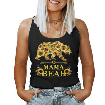 Mama Bear Sunflower Mothers Day Gift Women Tank Top Basic Casual Daily Weekend Graphic - Seseable