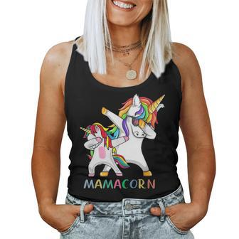 Mamacorn Unicorn Dabbing Costume Mom For Mothers Day Women Tank Top Basic Casual Daily Weekend Graphic - Seseable