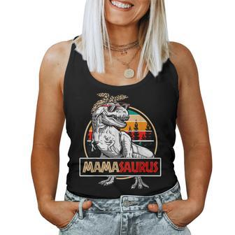 Mamasaurus Dinosaur Mom Vintage Leopard Bandana Mother Women Tank Top | Mazezy