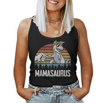 Mamasaurus Mama Dinosaurs Dad & Baby Fathers Day Gift Women Tank Top Basic Casual Daily Weekend Graphic - Seseable
