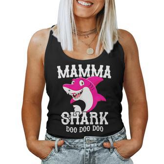 Mamma Shark For Mother Grandma Birthday Halloween Christmas Women Tank Top | Mazezy