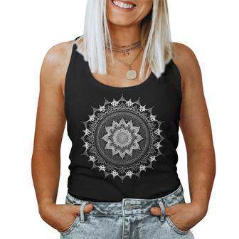 Mandala Geometry Sacred Fractal Yoga Good Vibe Graphic Women Tank Top | Mazezy