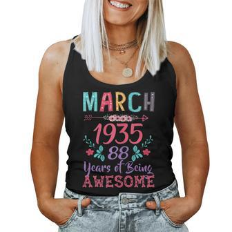 Womens March Girl 1935 88Th Birthday 88 Years Old Women Tank Top | Mazezy