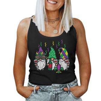 Mardi Gras Gnomes Funny Outfit Gnomies Squad Women Women Tank Top Basic Casual Daily Weekend Graphic - Thegiftio UK