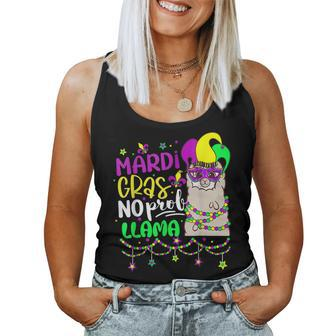 Mardi Gras No Prob Llama Alpaca Funny Carnival Costume Party Women Tank Top Basic Casual Daily Weekend Graphic - Seseable