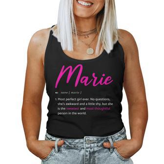Marie Sarcastic Name Definition For Marie Women Tank Top | Mazezy