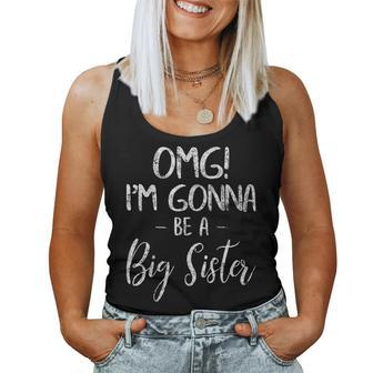 Matching Siblings Family Omg Im Gonna Be A Big Sister Women Tank Top | Mazezy