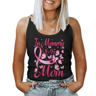 In Memory Of My Mom Breast Cancer Awareness Butterfly Women Tank Top | Mazezy