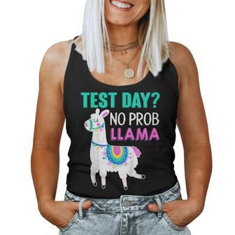 Mens Test Day No Prob Llama Testing Teacher Educator T Shirt Women Tank Top | Mazezy